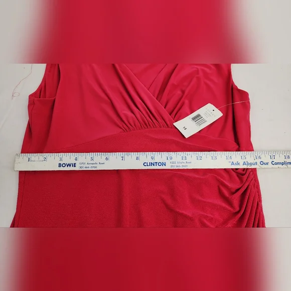 LAUREN BY RALPH LAUREN ESSENTIALS KNEE LENGTH SLEEVELESS COCKTAIL DRESS, SIZE 14 - Picture 8 of 9